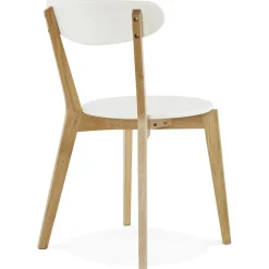 Chaise àcandinave blanche 45x52x80 cm LORIE