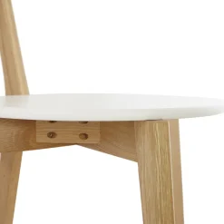 Chaise àcandinave blanche 45x52x80 cm LORIE