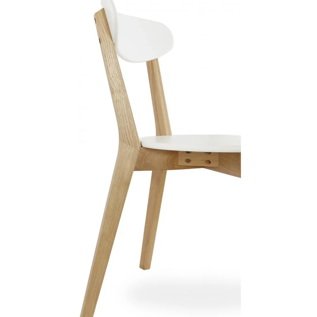 Chaise àcandinave blanche 45x52x80 cm LORIE