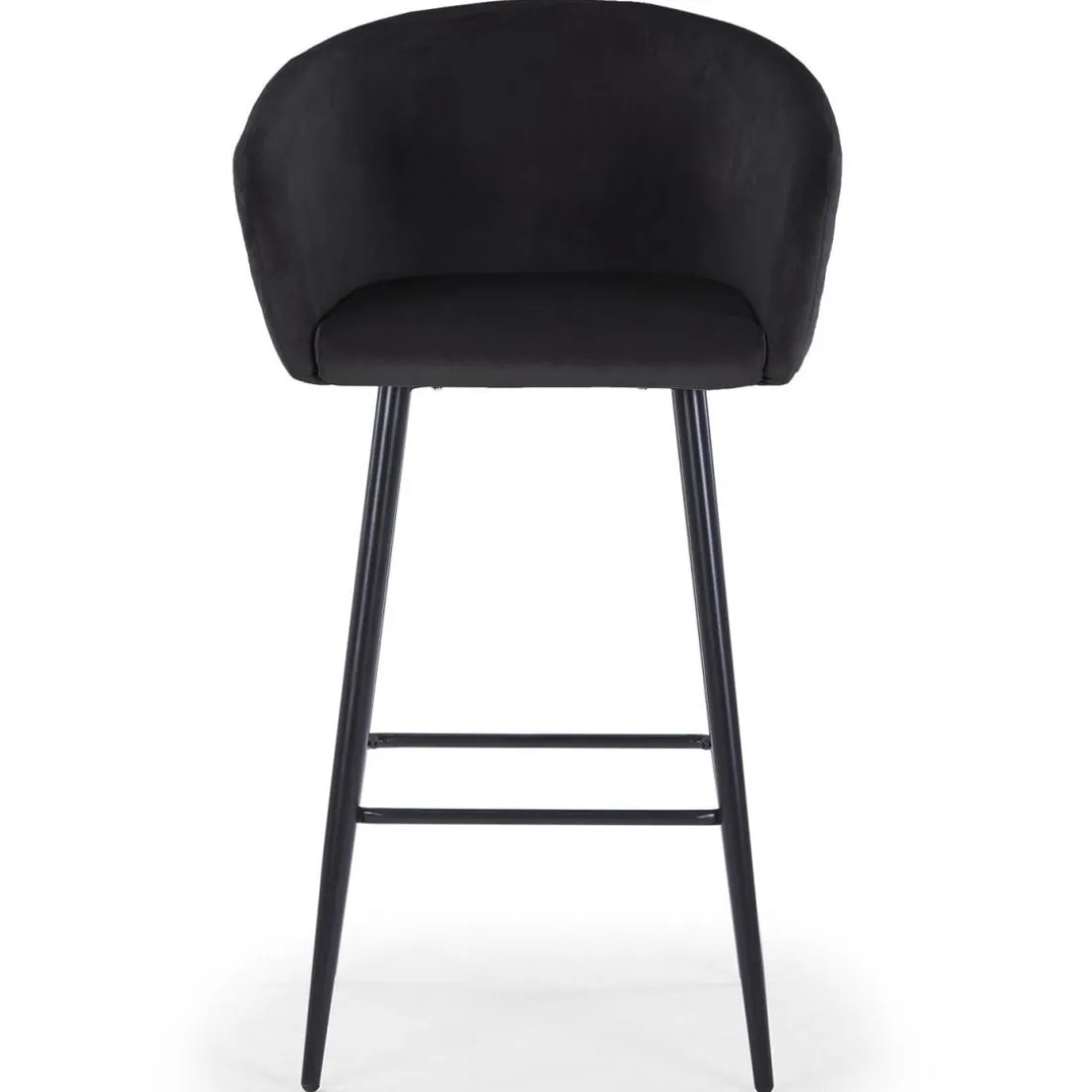 Chaise de bar Velours Noir VENUS
