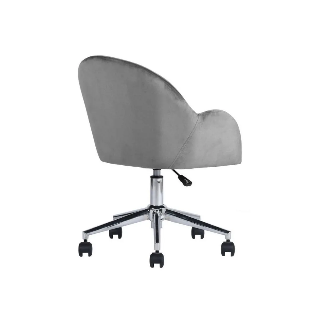 Chaise de bureau ajustable à roulettes en velours chiozza Gris