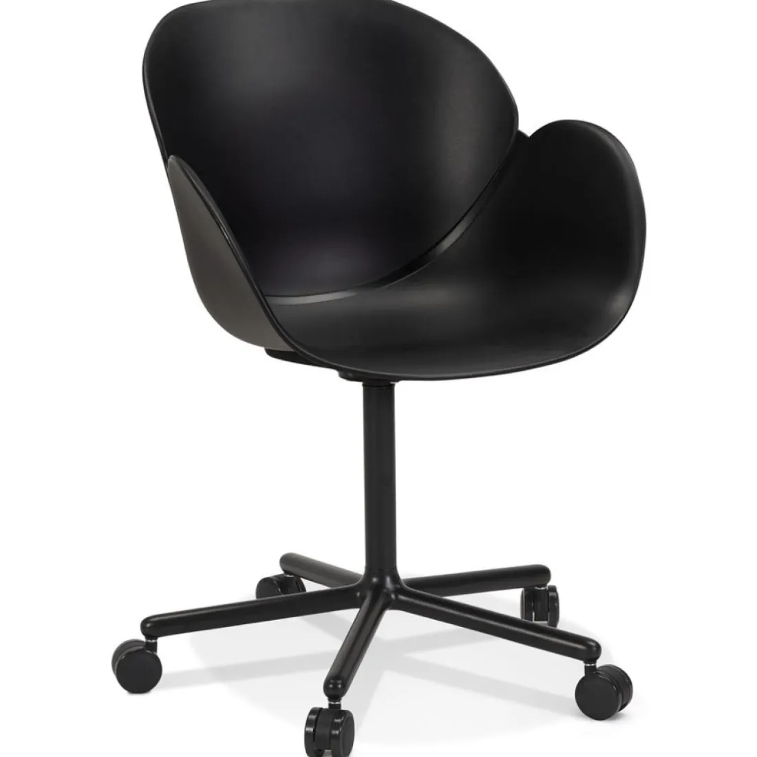 Chaise de bureau avec accoudoirs 'ORION' noire