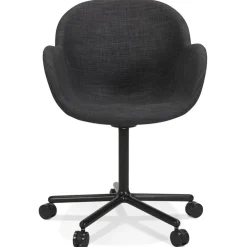 Chaise de bureau avec accoudoirs 'ASTRA' gris foncé