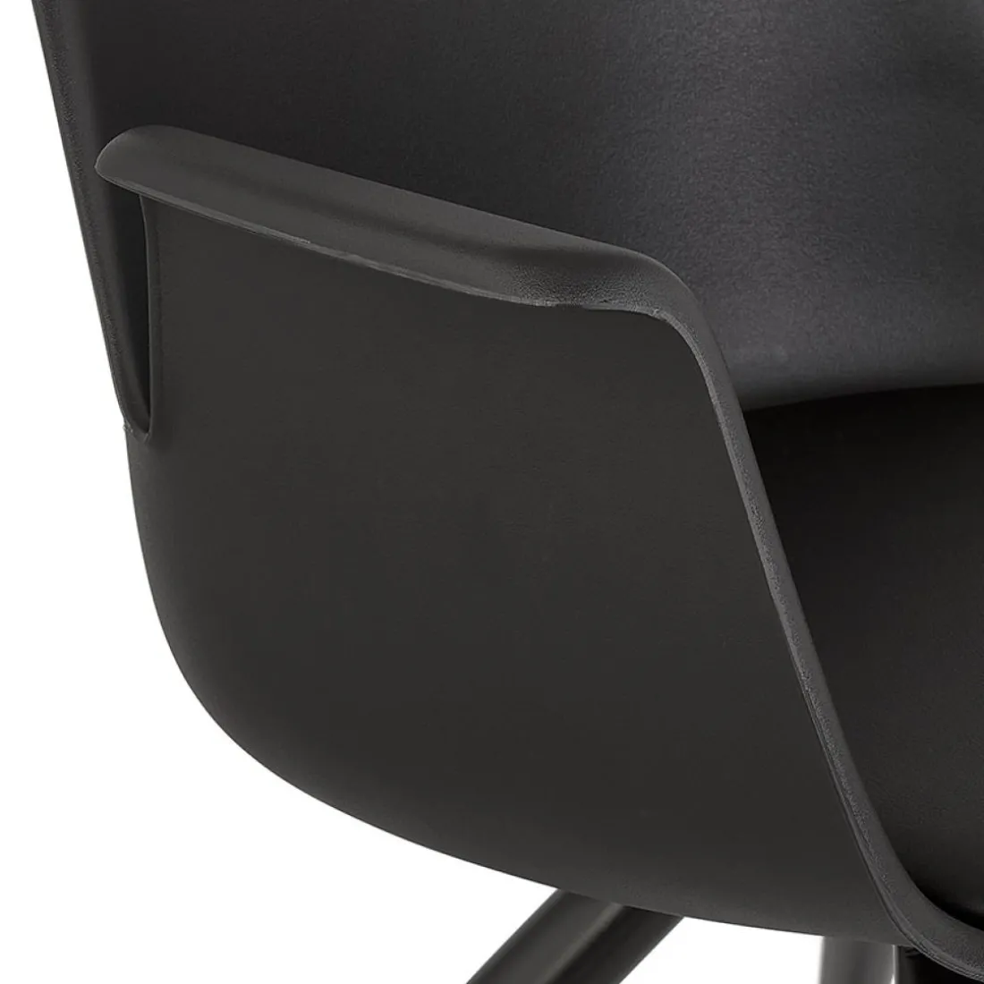 Chaise de bureau avec accoudoirs 'SPLIT' noire sur roulettes