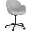Chaise de bureau avec accoudoirs 'ASTRA' gris clair
