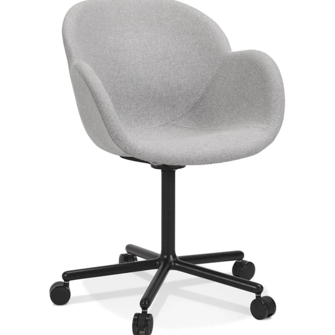 Chaise de bureau avec accoudoirs 'ASTRA' gris clair