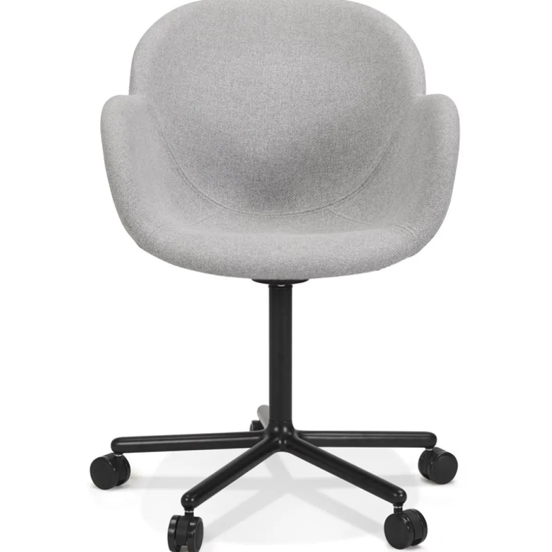 Chaise de bureau avec accoudoirs 'ASTRA' gris clair