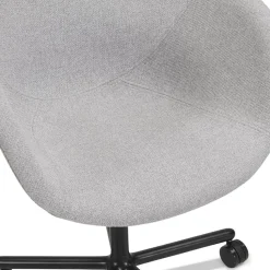 Chaise de bureau avec accoudoirs 'ASTRA' gris clair