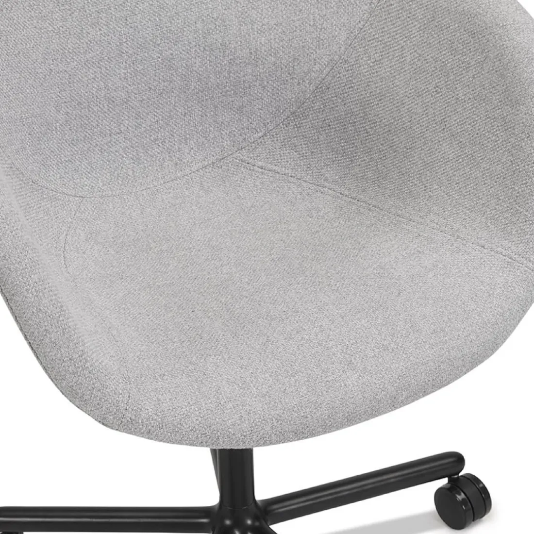 Chaise de bureau avec accoudoirs 'ASTRA' gris clair