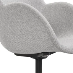 Chaise de bureau avec accoudoirs 'ASTRA' gris clair