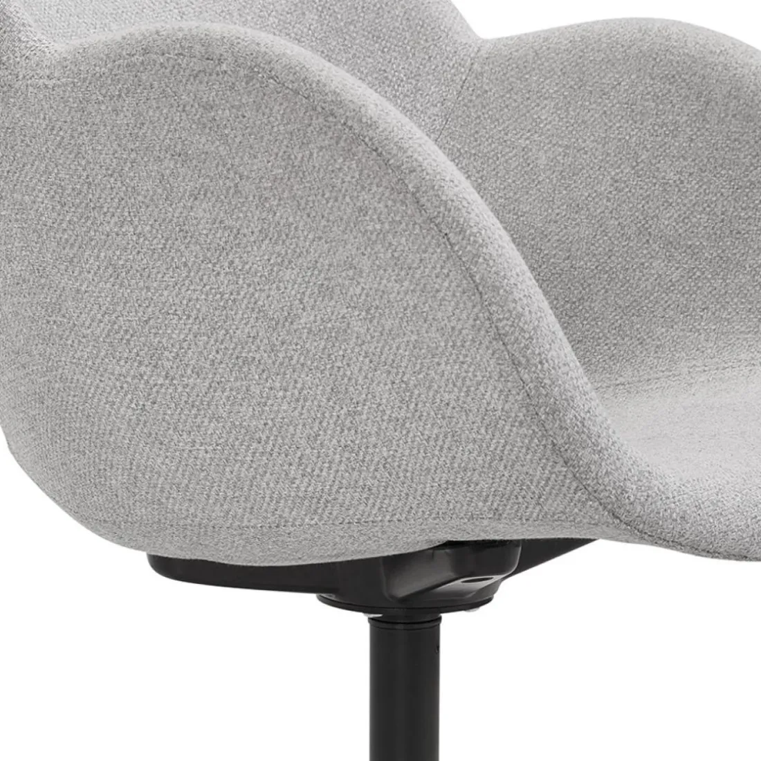 Chaise de bureau avec accoudoirs 'ASTRA' gris clair