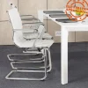 Chaise de bureau design 'GIGA' en matière synthétique blanche