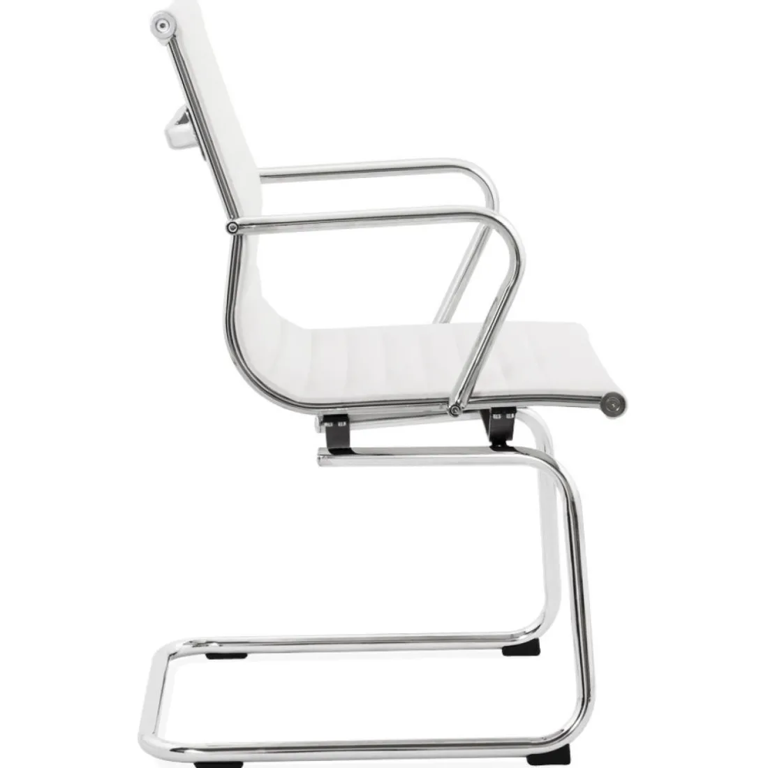 Chaise de bureau design 'GIGA' en matière synthétique blanche