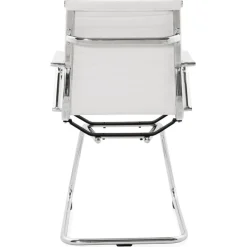 Chaise de bureau design 'GIGA' en matière synthétique blanche