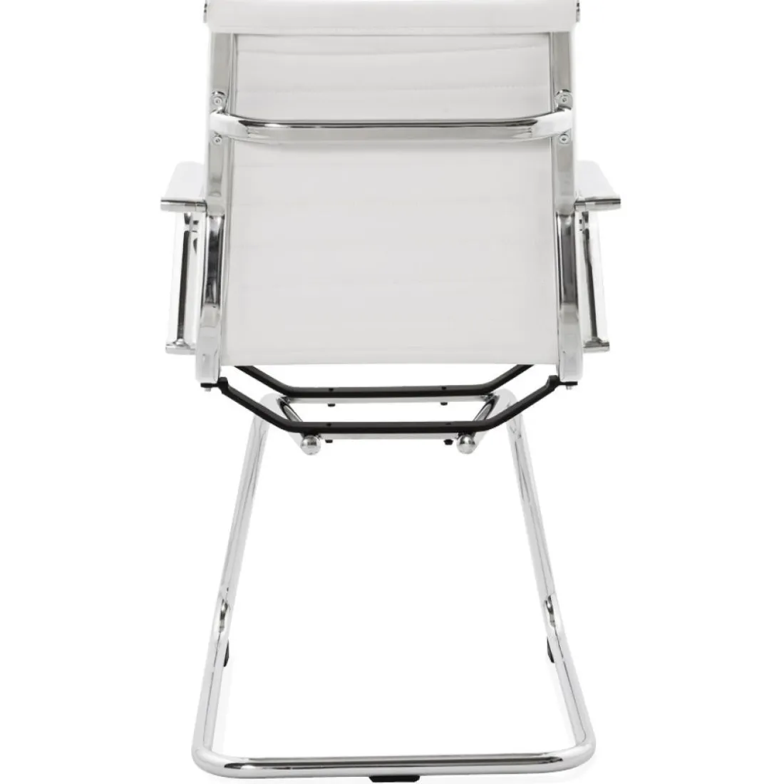 Chaise de bureau design 'GIGA' en matière synthétique blanche