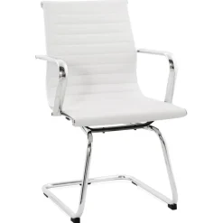 Chaise de bureau design 'GIGA' en matière synthétique blanche