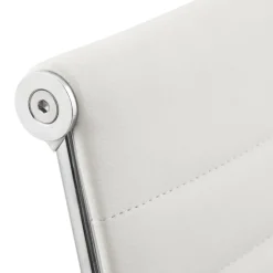 Chaise de bureau design 'GIGA' en matière synthétique blanche