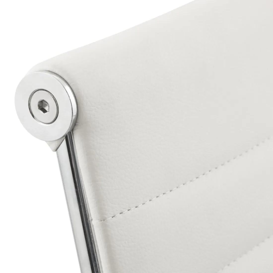Chaise de bureau design 'GIGA' en matière synthétique blanche