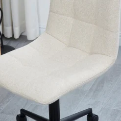 Chaise de Bureau Ergonomique Reglable Beige