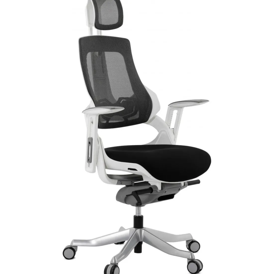 Chaise de bureau ergonomique tissu noir SALOO
