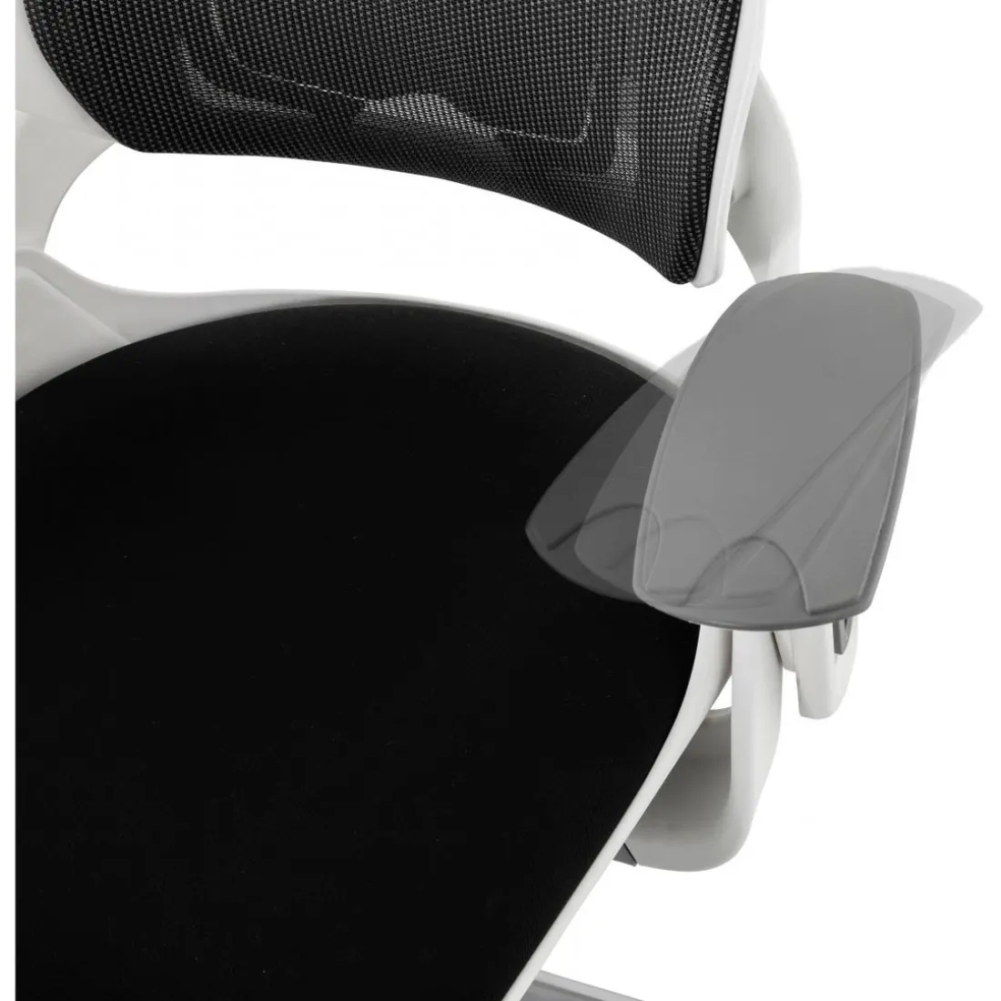 Chaise de bureau ergonomique tissu noir SALOO