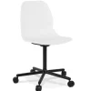 Chaise de bureau moderne 'MAGELLAN' blanche sur roulettes