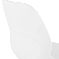 Chaise de bureau moderne 'MAGELLAN' blanche sur roulettes