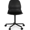 Chaise de bureau moderne 'MAGELLAN' noire sur roulettes