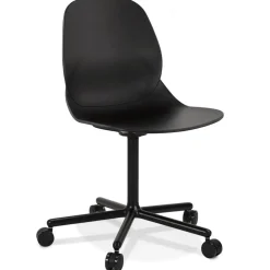 Chaise de bureau moderne 'MAGELLAN' noire sur roulettes