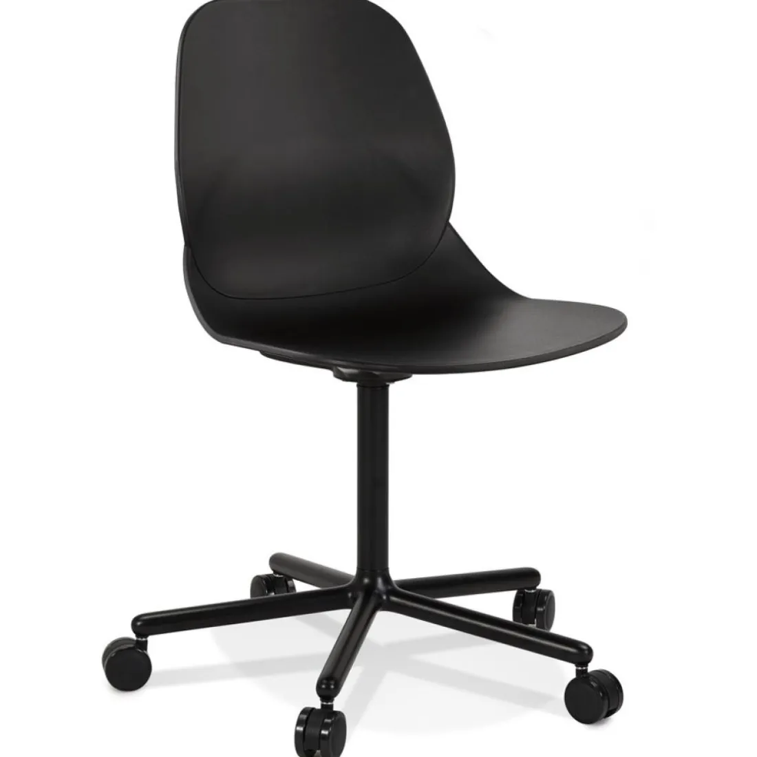 Chaise de bureau moderne 'MAGELLAN' noire sur roulettes