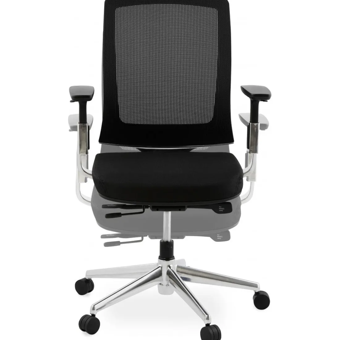 Chaise de bureau noire 65x68x111 cm BSIMONE