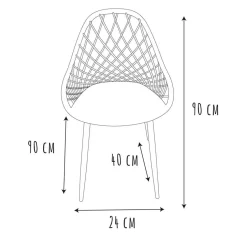 Chaise de Jardin Croisillons Gris