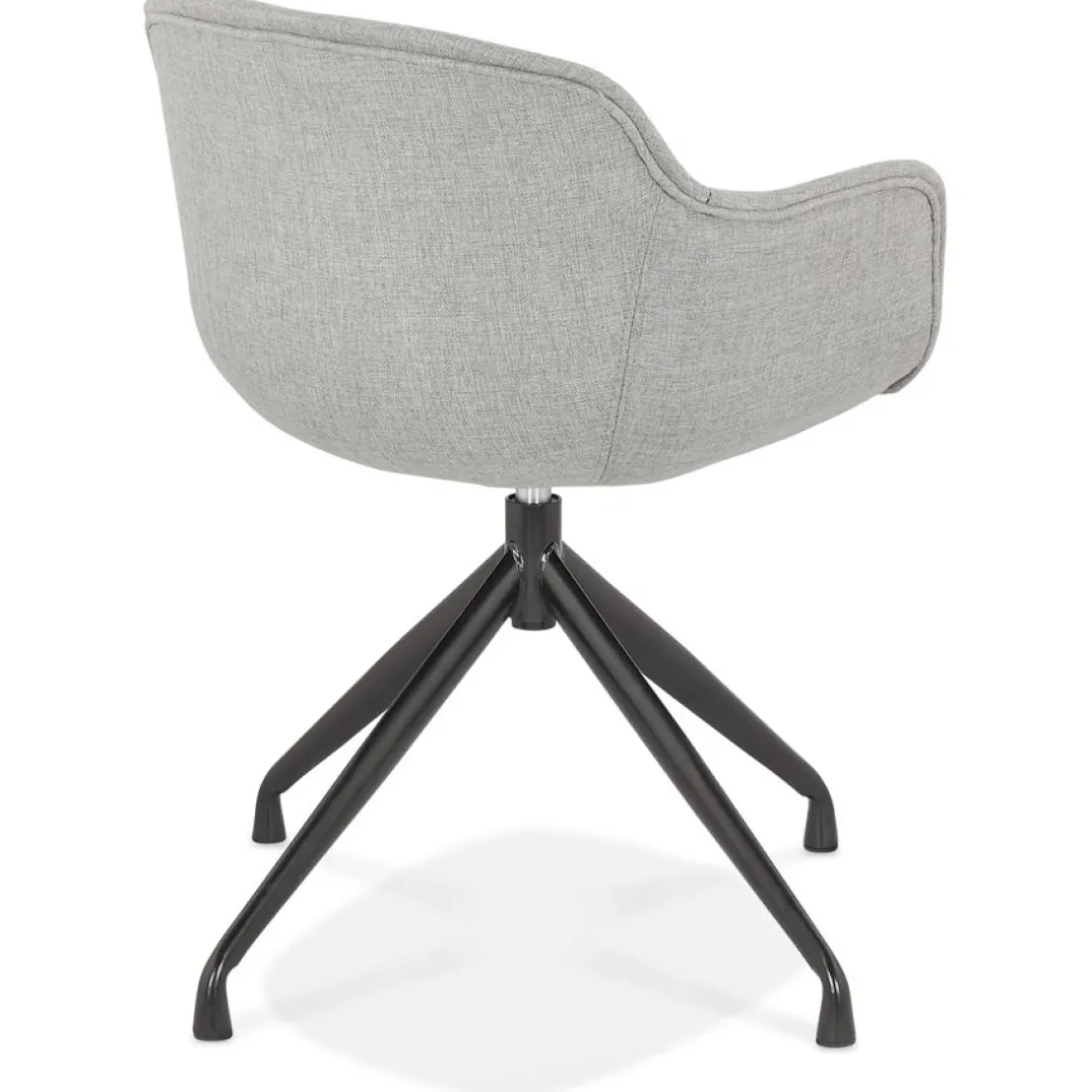 Chaise design avec accoudoirs 'SWAN' en tissu gris