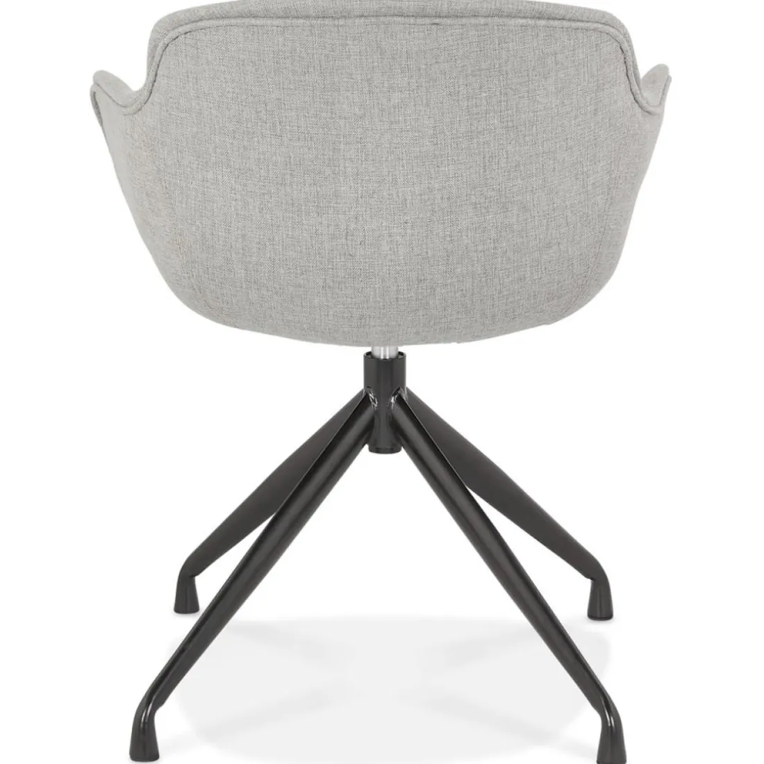 Chaise design avec accoudoirs 'SWAN' en tissu gris