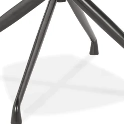 Chaise design avec accoudoirs 'GRAPIN' en velours noir
