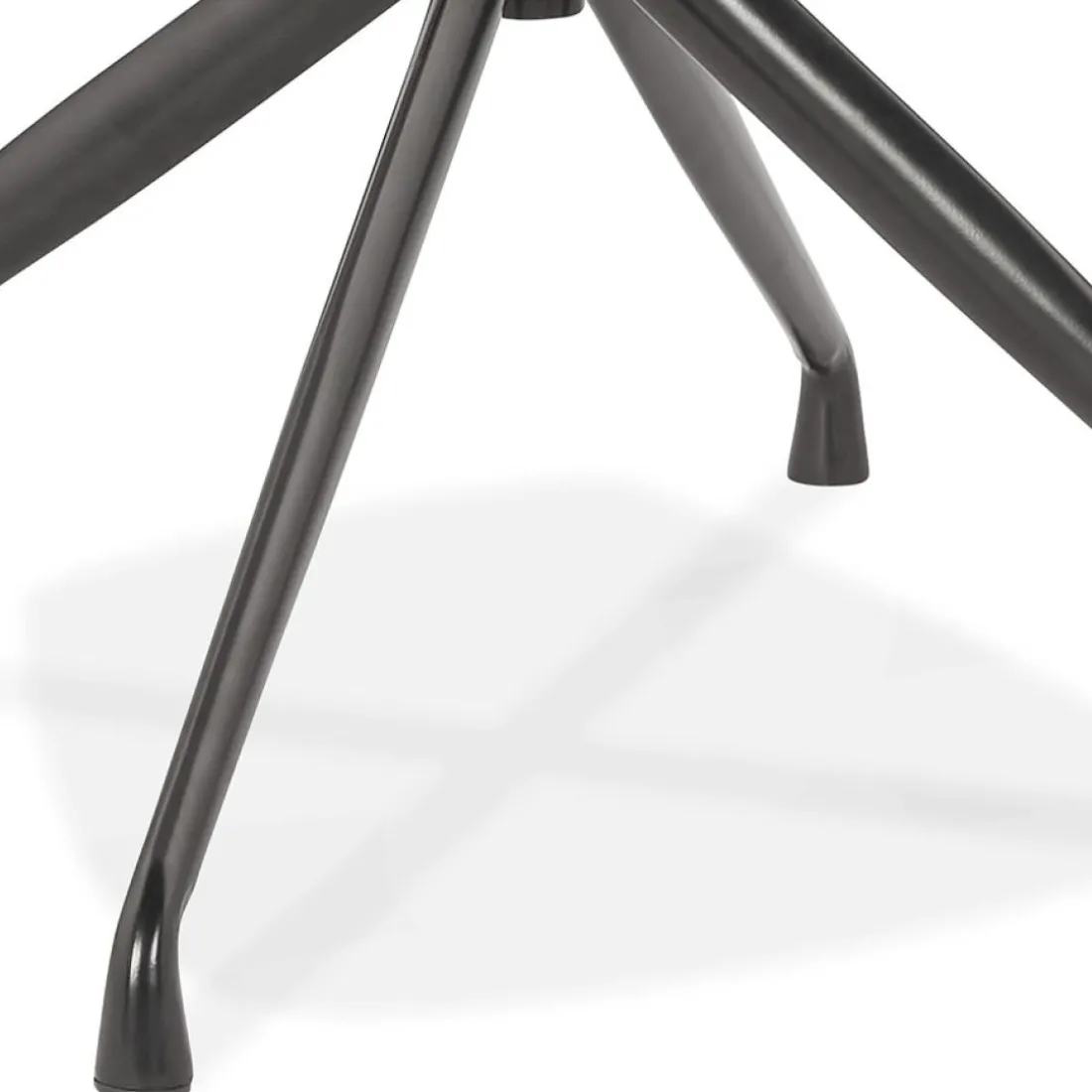 Chaise design avec accoudoirs 'GRAPIN' en velours noir