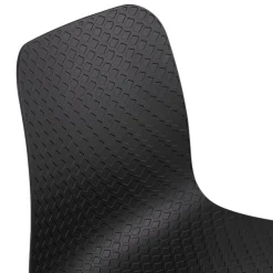 Chaise design de bureau 'EVORA' noire sur roulettes