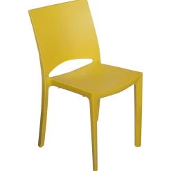 Chaise Design Jaune Effet Croco ARLEQUIN