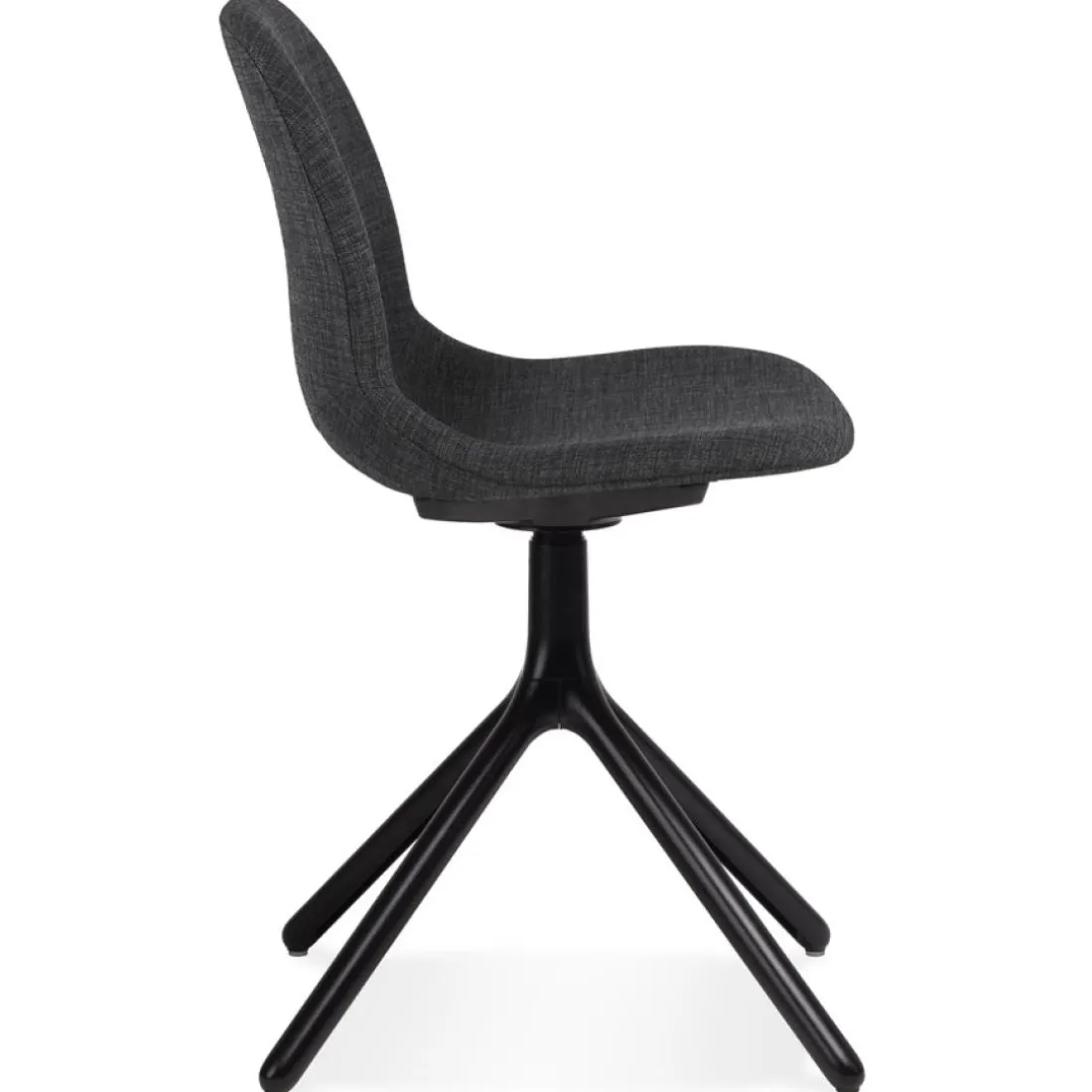 Chaise design 'PAVONIS' en tissu gris foncé