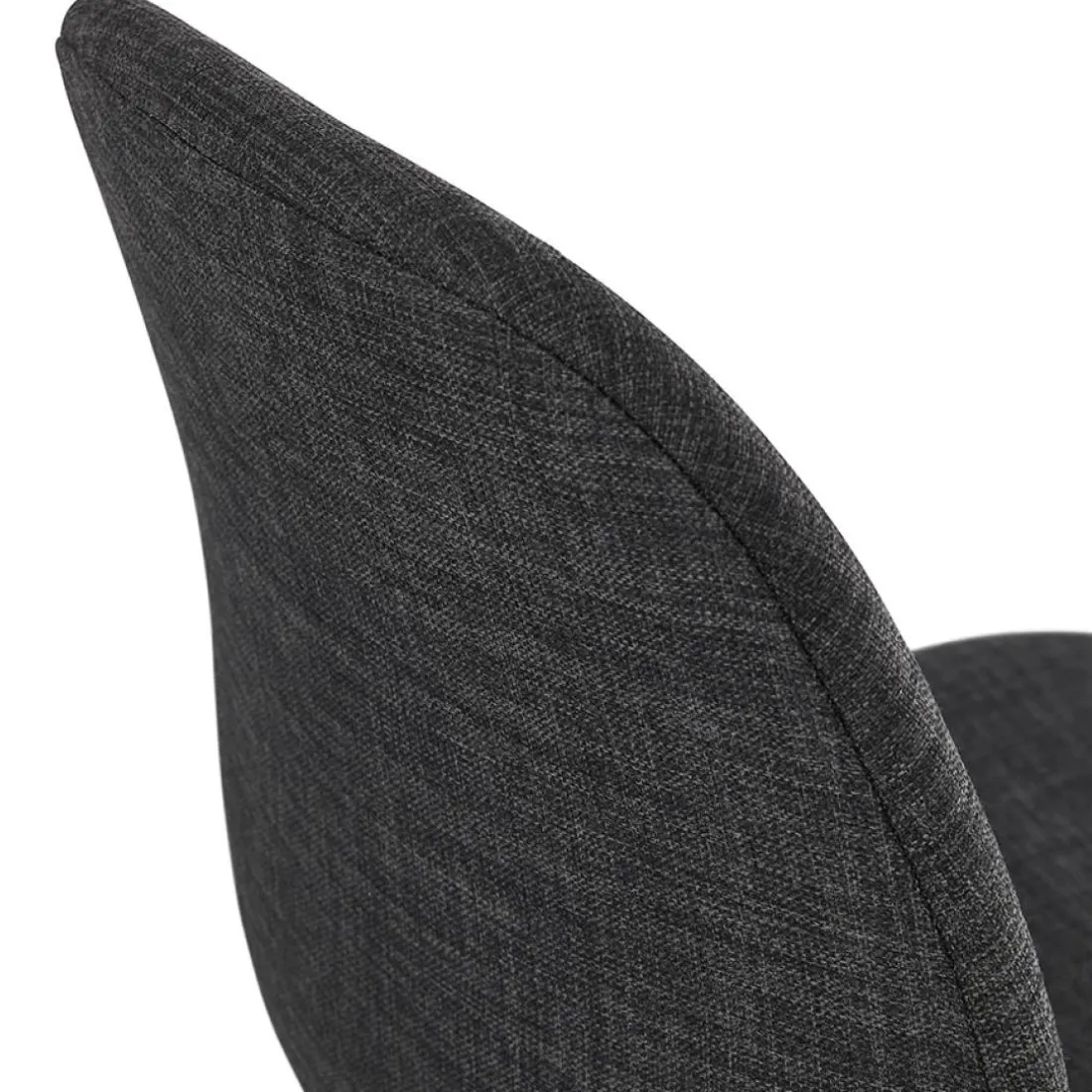 Chaise design 'PAVONIS' en tissu gris foncé