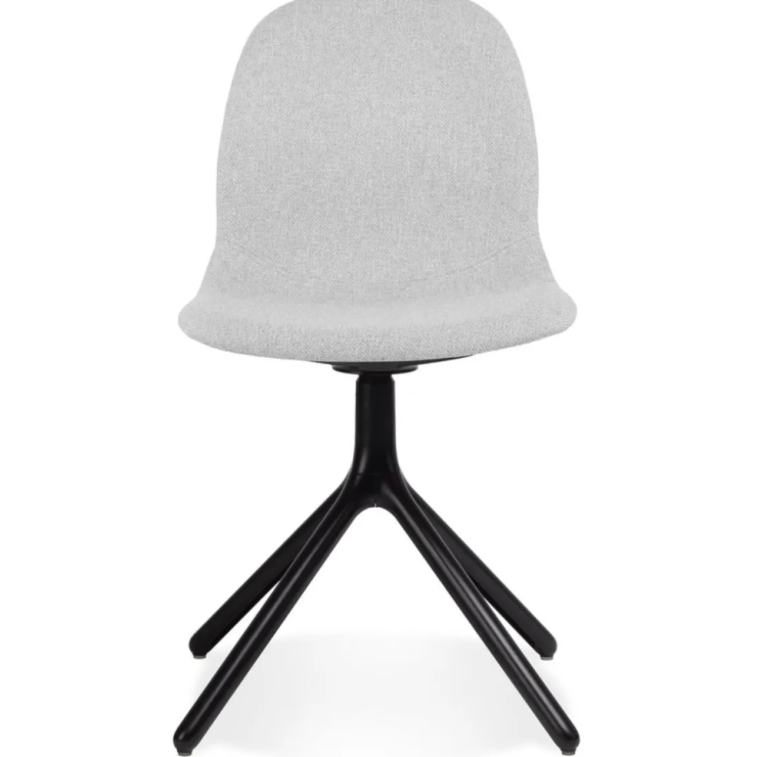 Chaise design 'PAVONIS' en tissu gris clair