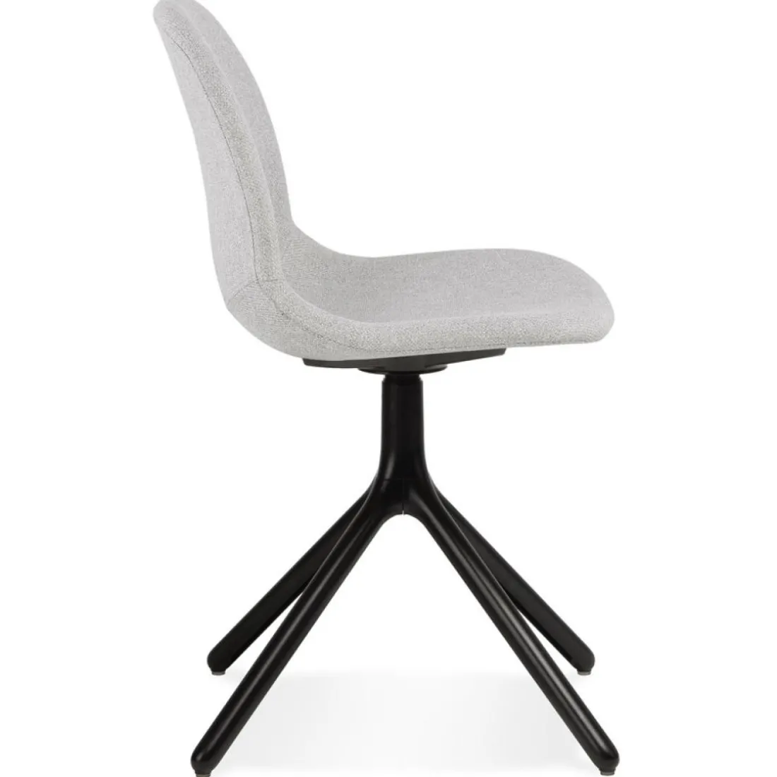 Chaise design 'PAVONIS' en tissu gris clair