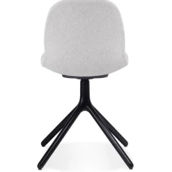 Chaise design 'PAVONIS' en tissu gris clair