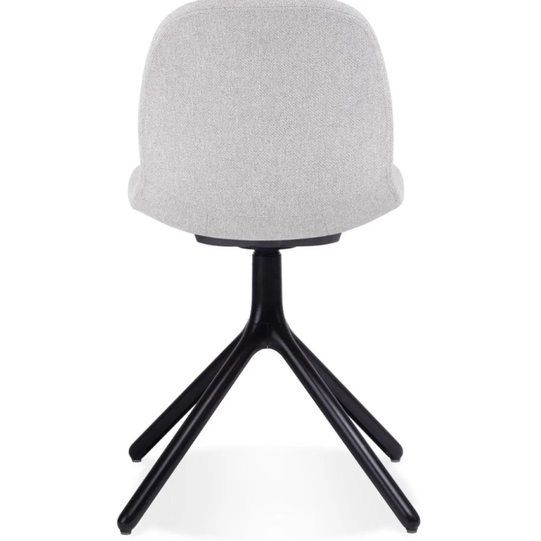 Chaise design 'PAVONIS' en tissu gris clair