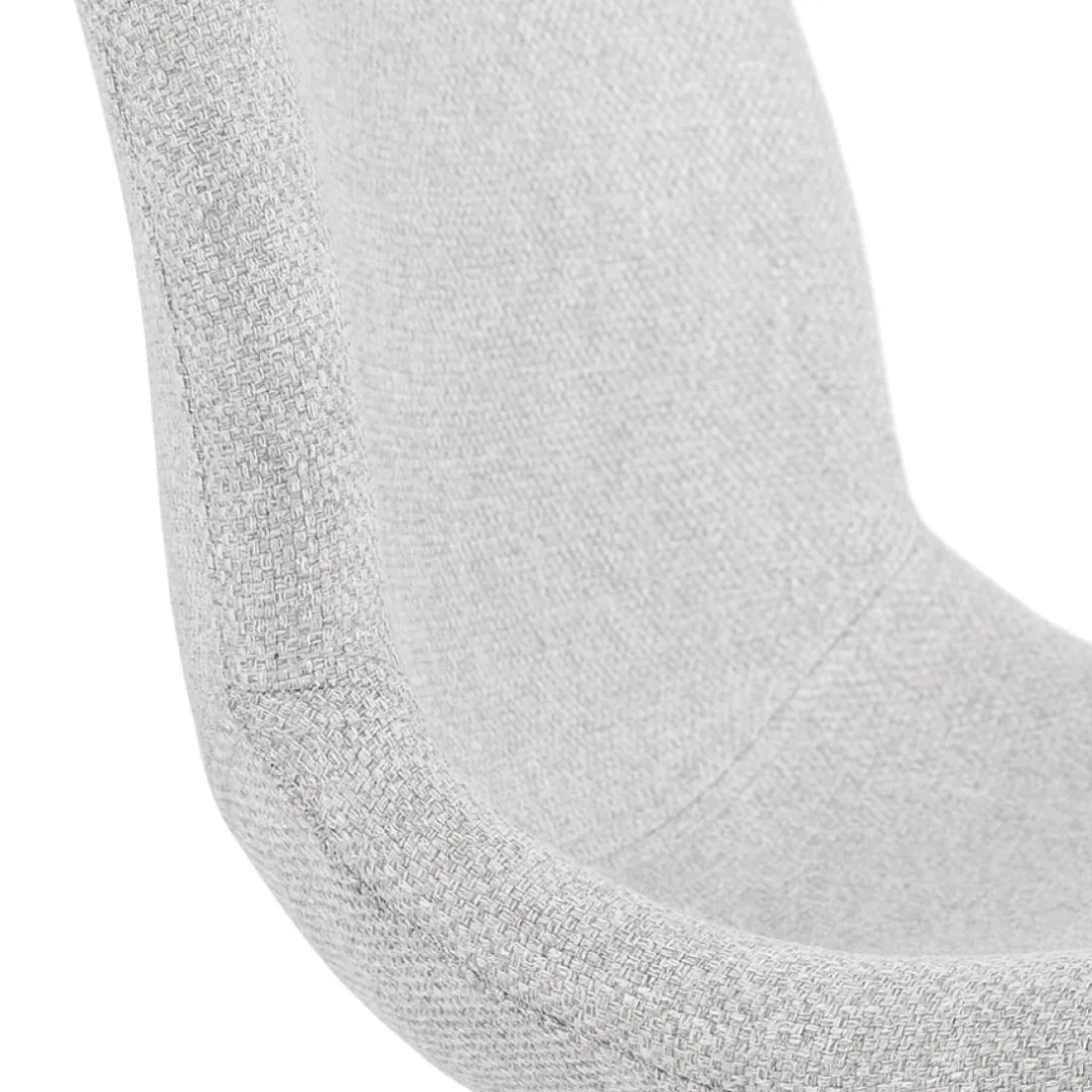 Chaise design 'PAVONIS' en tissu gris clair
