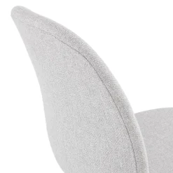 Chaise design 'PAVONIS' en tissu gris clair