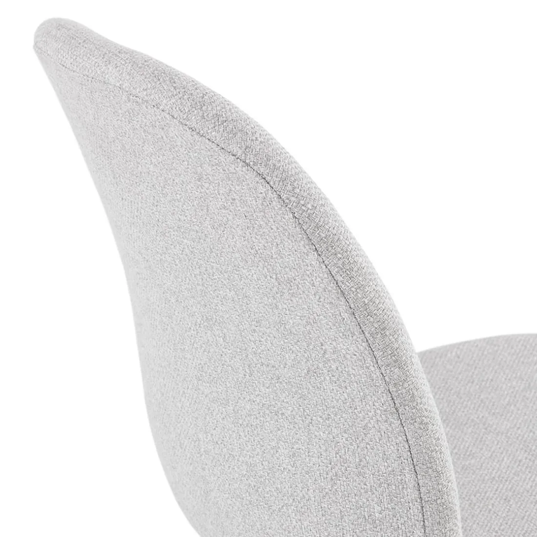 Chaise design 'PAVONIS' en tissu gris clair