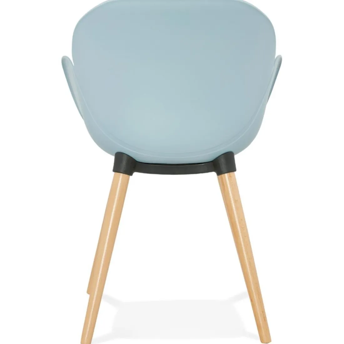 Chaise design scandinave 'PICATA' bleue avec pieds en bois