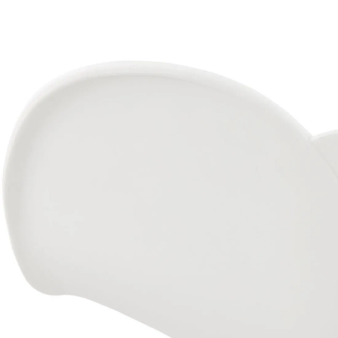 Chaise moderne 'FIDJI' blanche avec pieds en métal blanc
