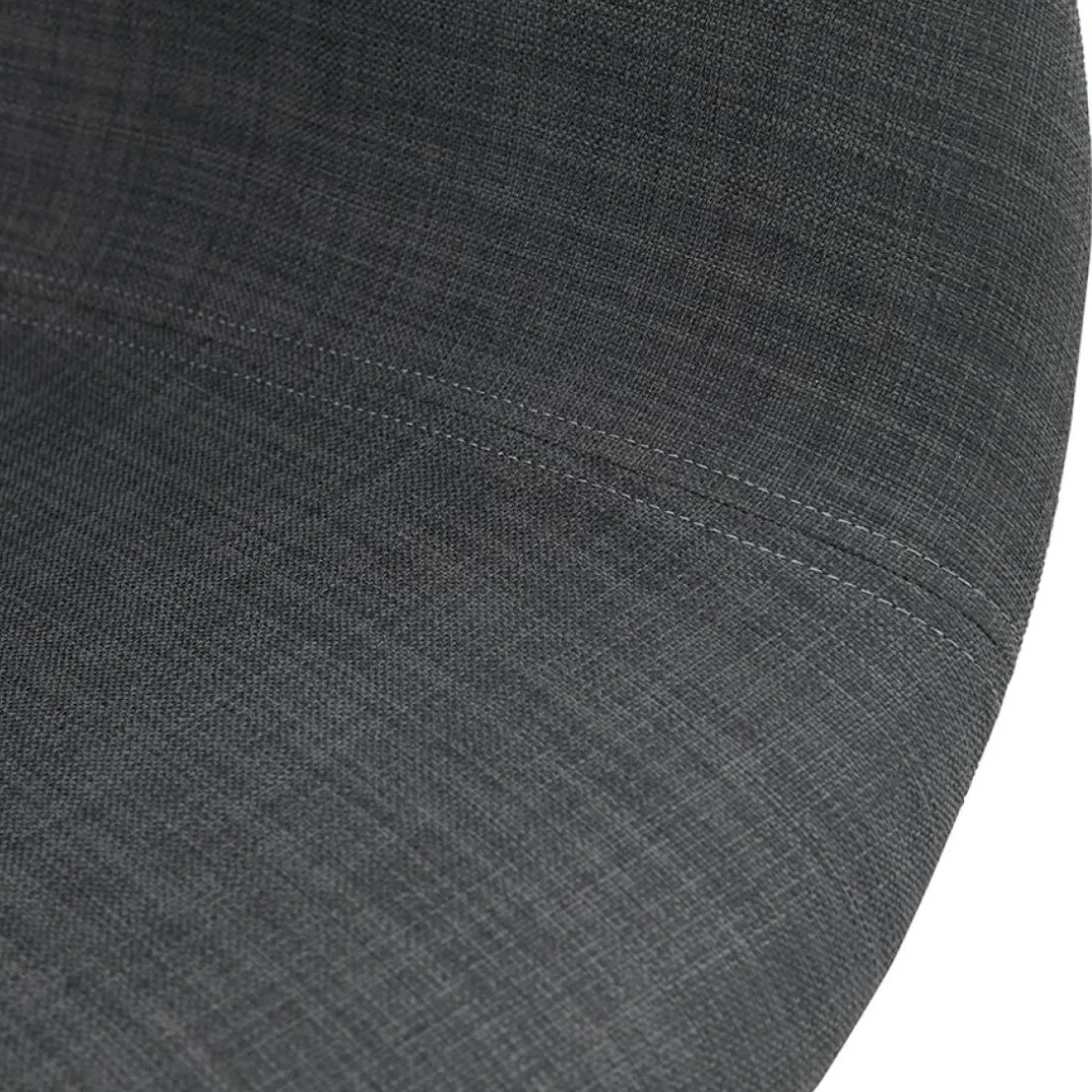 Chaise moderne 'ORIGAMI' en tissu gris foncé avec pieds en métal chromé